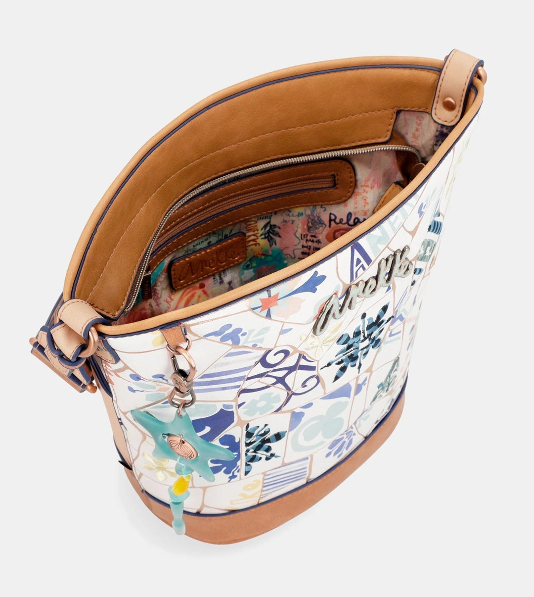 Anekke Mediterranean Sunrise Oval Shoulder Handbag