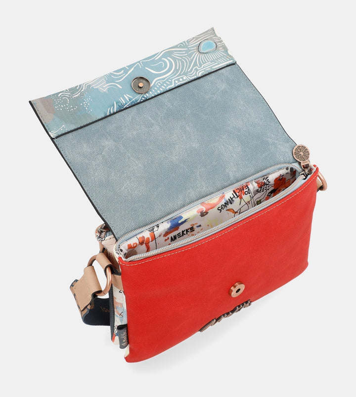 Anekke Fun & Music Fold Over Top Crossbody Handbag