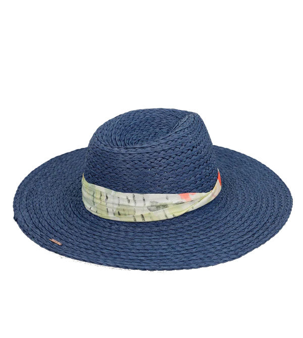 Anekke Navy Blue Raffia Straw Hat