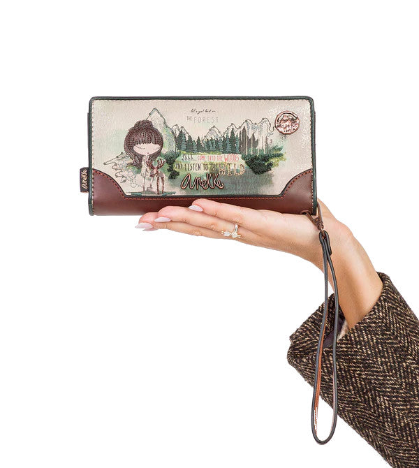 Anekke Forest Large Purse With Removable Wrist Strap