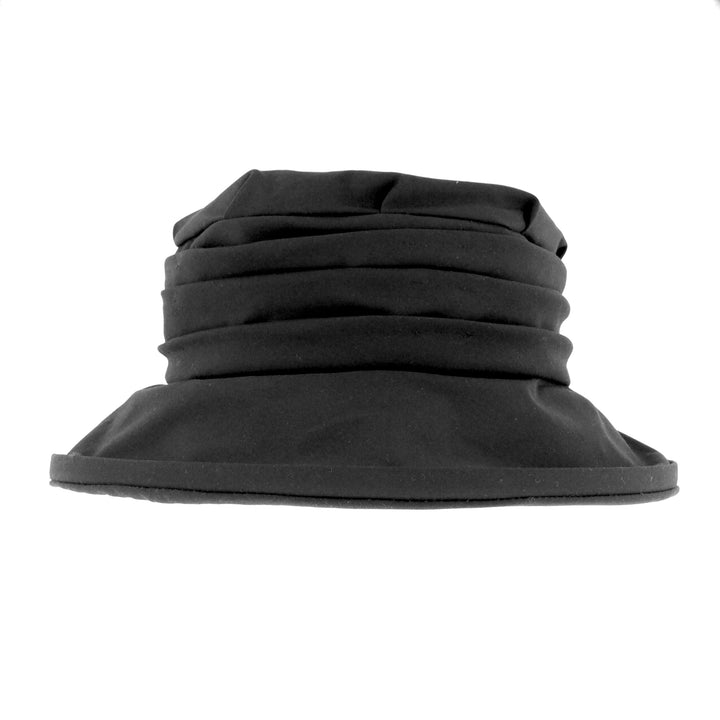 Whiteley Ladies Wax Cloche Hat in Black