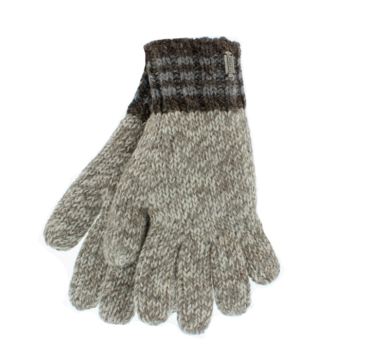 Kusan Ribbed Gloves Fleece Lined Grey/Blue PK1619