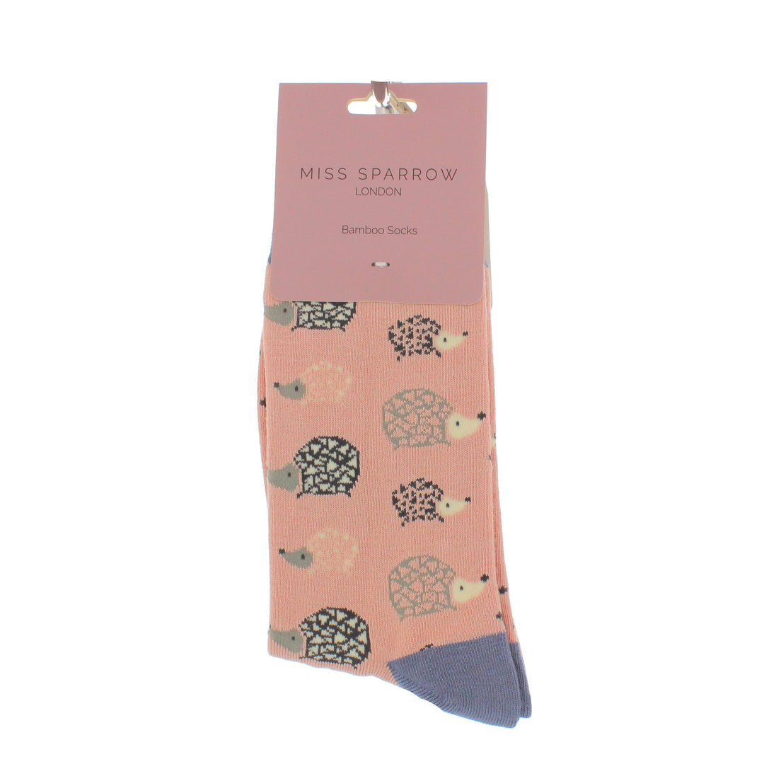 Miss Sparrow Bamboo Hedgehog Socks (Pink)