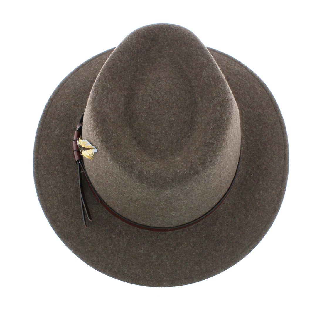 Curzon Classics Kent 100% Wool Crushable/Water Repellent Fedora Made in Italy