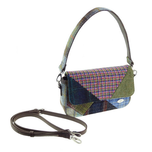 Glen Appin Harris Tweed Clunie Patchwork Shoulder Bag