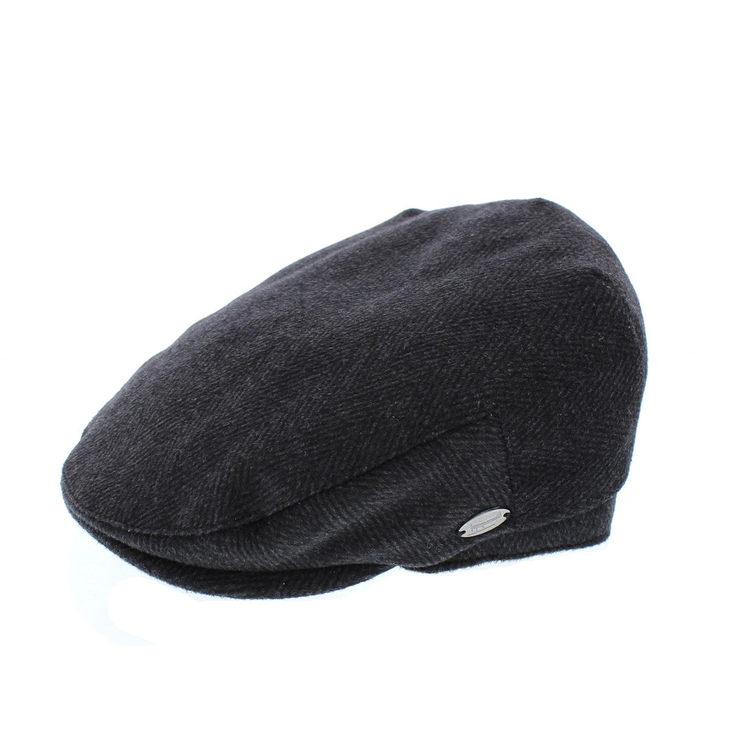 Whiteley Herringbone Tweed Earflap Flat Cap (M08)
