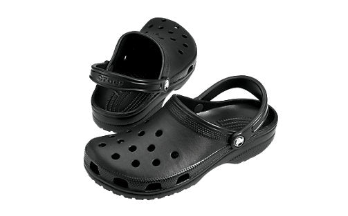 Black classic shop clog crocs