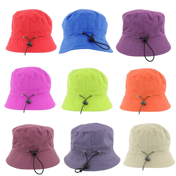 Colourful Adjustable Bucket Rain Hat From Whiteley (C502)