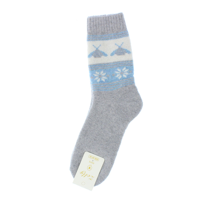 Cosy Angora Wool Bee Socks