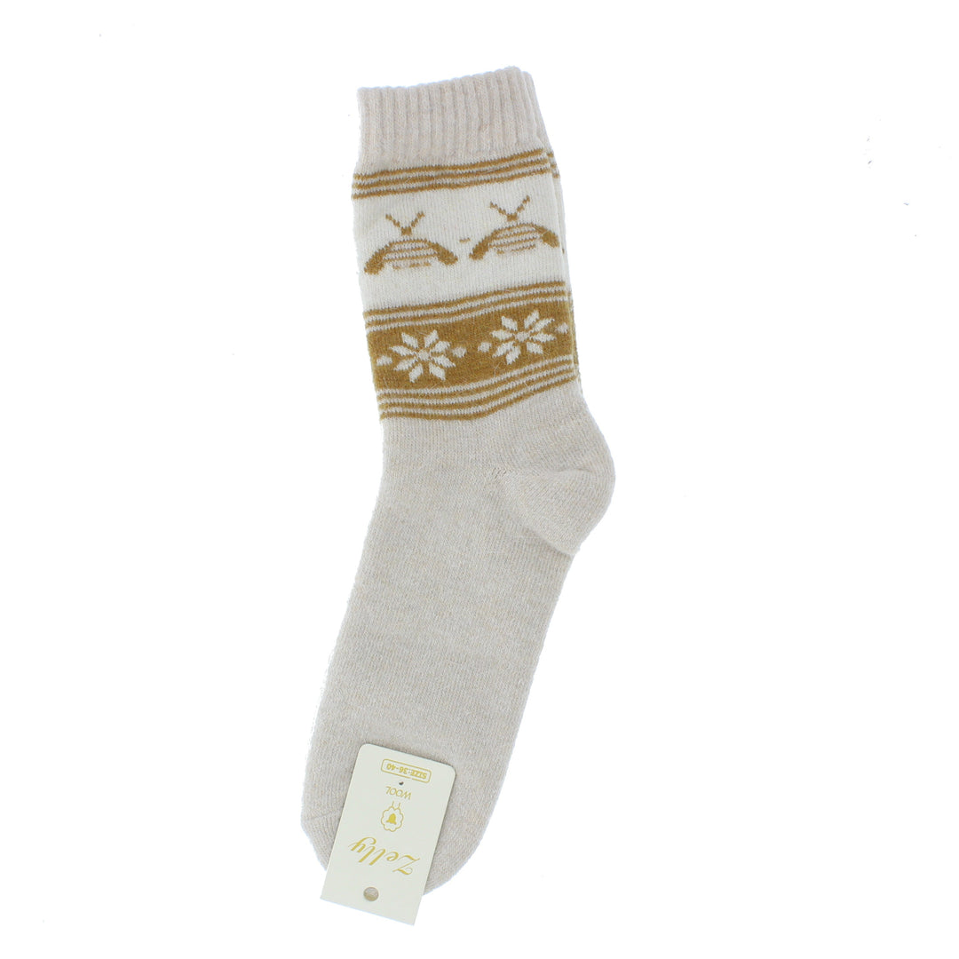 Cosy Angora Wool Bee Socks