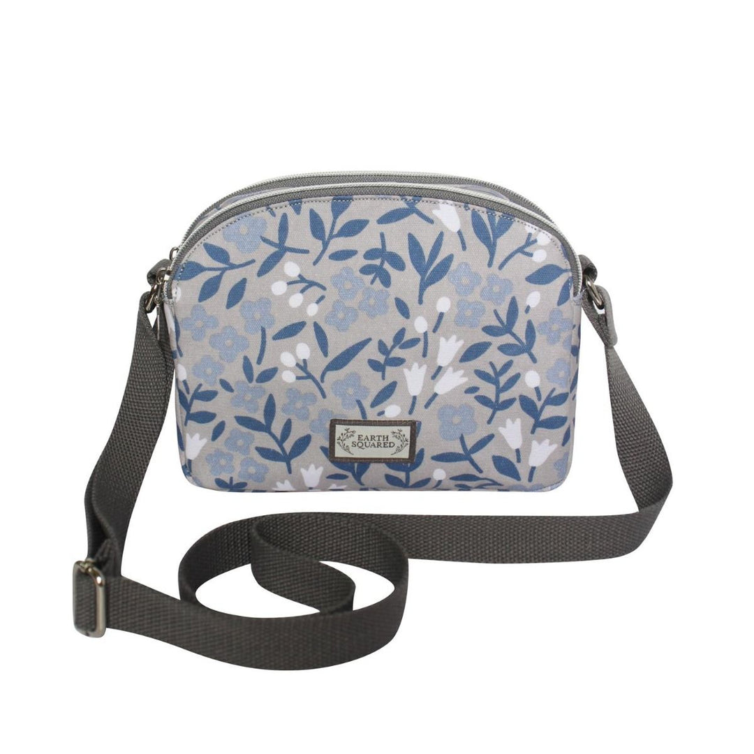 Porcelain Oil Cloth Half Moon Cross Body Bag by Earth Squared
