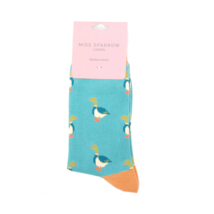 Miss Sparrow Bamboo Socks Mallard (Aqua)