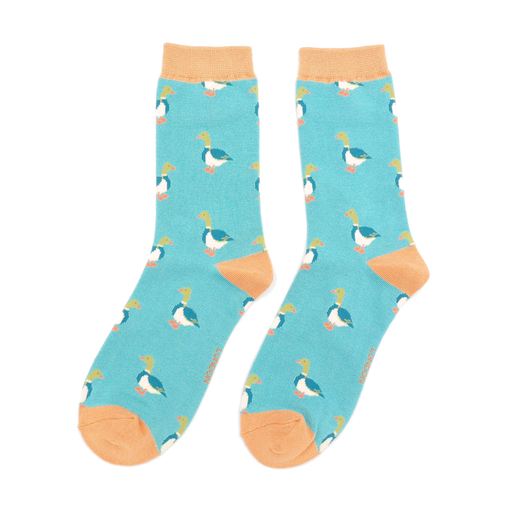 Miss Sparrow Bamboo Socks Mallard (Aqua)