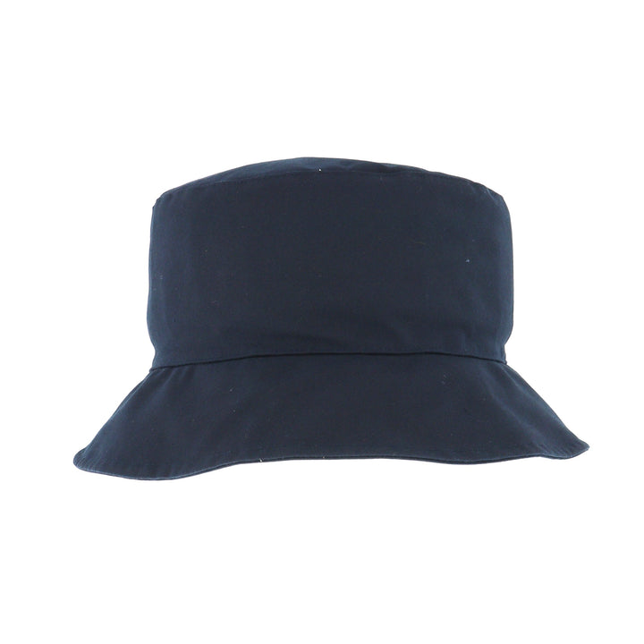 Whiteley Ladies Button Detail Wax Bucket Hat In Navy