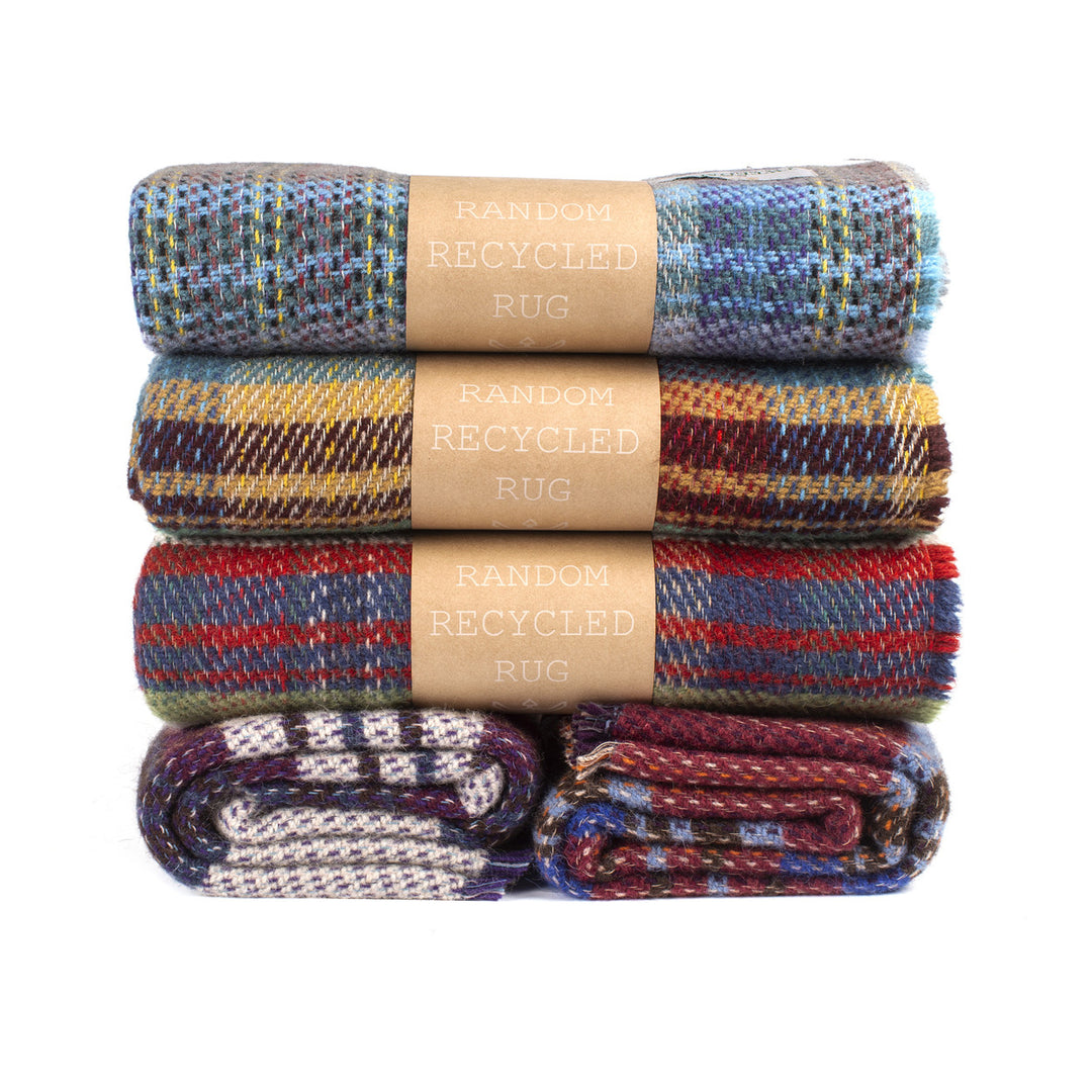 Tweed Mill Recycled Wool Rug/Blanket 120cm x 150cm
