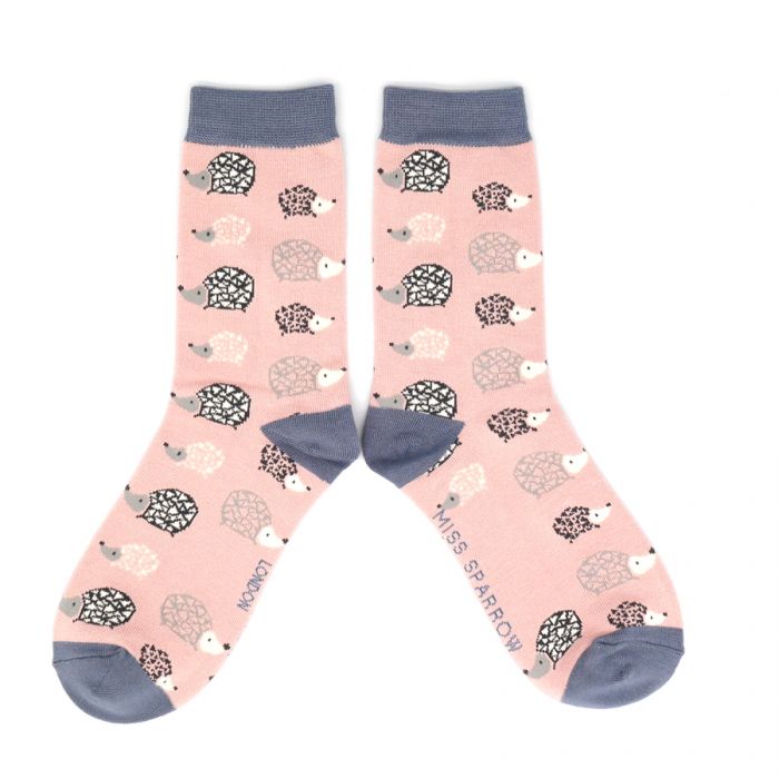 Miss Sparrow Bamboo Hedgehog Socks (Pink)