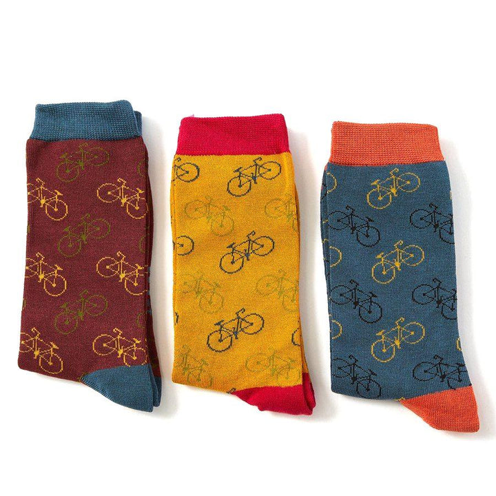 Mr Heron Bicycle Socks 3 Pairs Gift Boxed