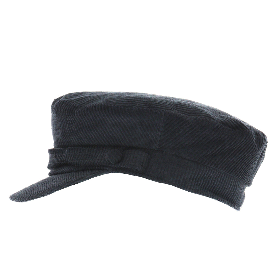 Lennon Cord Mariner Breton Cap in Navy