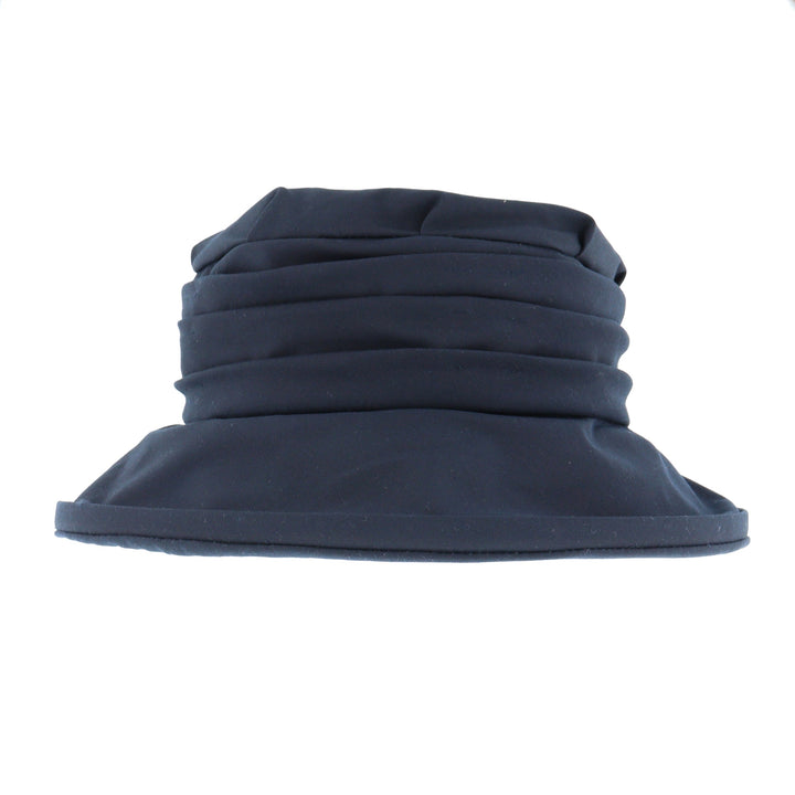 Whiteley Ladies Wax Cloche Hat In Navy